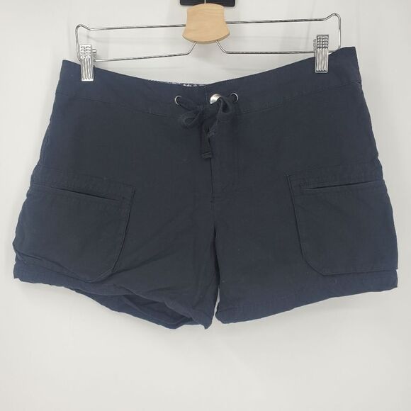 Columbia Women's Black Shorts With Front Waist Tie, Pockets, Back Zipper Pocket - Picture 1 of 7